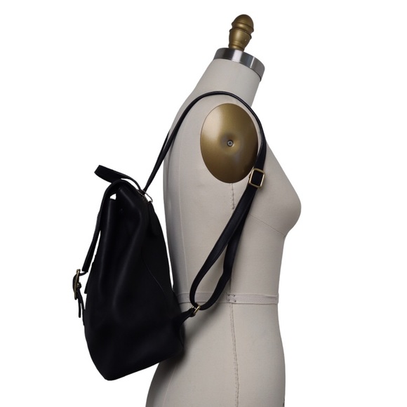 Coach Vintage Hampton Legacy Smooth Black Leather Backpack #9827 - Picture 9 of 12